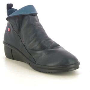 Softinos Rarah Roxy Navy Leather Womens Wedge Boots P900808-003 in a Plain Leather in Size 38 Softinos Rarah Roxy Navy Leather Womens Wedge Boots P900808-003 in a Plain Leather in Size 38