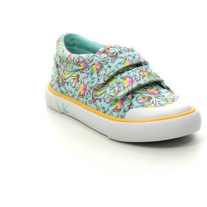 Start Rite Dino Mite Canvas Blue multi Kids toddler girls trainers 6192-56F in a Plain Canvas in Size 4.5 Start Rite Dino Mite Canvas Blue multi Kids toddler girls trainers 6192-56F in a Plain Canvas in Size 4.5