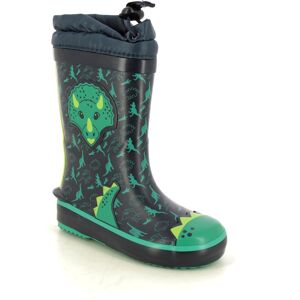 Start Rite Puddle Dino Navy Kids wellies 9934-9 in a Plain Rubber in Size 2 Start Rite Puddle Dino Navy Kids wellies 9934-9 in a Plain Rubber in Size 2