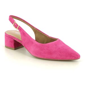 Tamaris Capone Mack 40 Fuchsia Suede Womens Slingback Shoes 29500-42-510 in a Plain Leather in Size 39 Tamaris Capone Mack 40 Fuchsia Suede Womens Slingback Shoes 29500-42-510 in a Plain Leather in Size 39