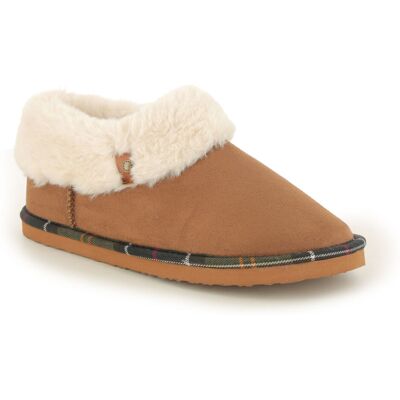 Barbour Eloise Fur Tan Womens slippers LSL0032-TA51 in a Plain Textile in Size 4 Barbour Eloise Fur Tan Womens slippers LSL0032-TA51 in a Plain Textile in Size 4