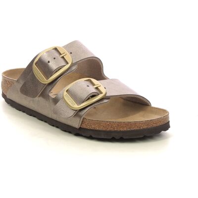 Birkenstock Arizona Big Buckle Taupe Womens Slide Sandals 102088250 in a Plain Man-made in Size 40 Birkenstock Arizona Big Buckle Taupe Womens Slide Sandals 102088250 in a Plain Man-made in Size 40