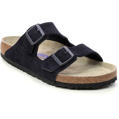 Birkenstock Arizona Men Soft Footbed Navy suede Mens sandals 1020732 in a Plain Suede Leather in Size 43 Birkenstock Arizona Men Soft Footbed Navy suede Mens sandals 1020732 in a Plain Suede Leather in Size 43