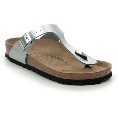 Birkenstock Gizeh Silver Womens Toe Post Sandals 4385151 in a Plain Man-made in Size 38 Birkenstock Gizeh Silver Womens Toe Post Sandals 4385151 in a Plain Man-made in Size 38
