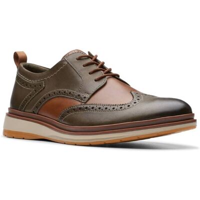 Clarks Chantry Wing Olive Green Mens Brogues 7672-17G in a Plain Leather in Size 7 Clarks Chantry Wing Olive Green Mens Brogues 7672-17G in a Plain Leather in Size 7