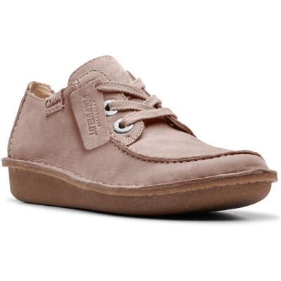 Clarks Funny Dream Pink Leather Womens lacing shoes 8226-34D in a Plain Leather in Size 6.5 Clarks Funny Dream Pink Leather Womens lacing shoes 8226-34D in a Plain Leather in Size 6.5