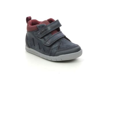 Clarks Rex Park T Navy Leather Kids Toddler Boys Boots 5218-86F in a Plain Leather in Size 9 Clarks Rex Park T Navy Leather Kids Toddler Boys Boots 5218-86F in a Plain Leather in Size 9