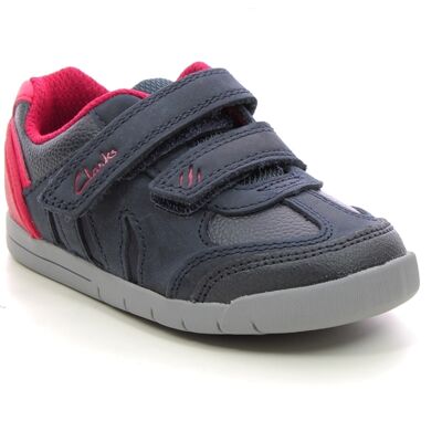 Clarks Rex Play Quest Navy Leather Kids Boys Toddler Shoes 6144-06F in a Plain Leather in Size 6.5 Clarks Rex Play Quest Navy Leather Kids Boys Toddler Shoes 6144-06F in a Plain Leather in Size 6.5