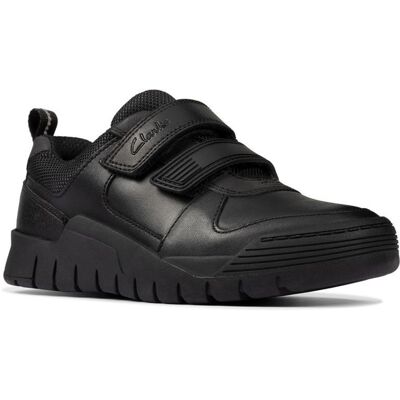 Clarks Scooterspeed T Black leather Kids Boys Casual Shoes 5230-46F in a Plain Leather in Size 8.5 Clarks Scooterspeed T Black leather Kids Boys Casual Shoes 5230-46F in a Plain Leather in Size 8.5
