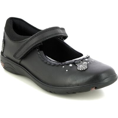 Clarks Sea Shimmer K Black leather Kids girls school shoes 5554-26F in a Plain Leather in Size 2.5 Clarks Sea Shimmer K Black leather Kids girls school shoes 5554-26F in a Plain Leather in Size 2.5