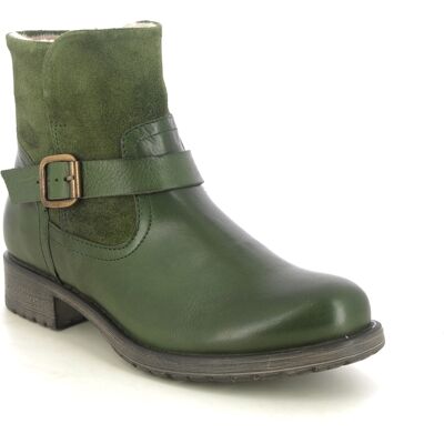 Creator Prima Buckle Green Womens ankle boots IB25187-91 in a Plain Leather and Suede in Size 40 Creator Prima Buckle Green Womens ankle boots IB25187-91 in a Plain Leather and Suede in Size 40