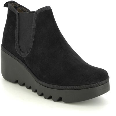 Fly London Byne Blu Black Suede Womens Wedge Boots P501349-019 in a Plain Suede Leather in Size 37 Fly London Byne Blu Black Suede Womens Wedge Boots P501349-019 in a Plain Suede Leather in Size 37