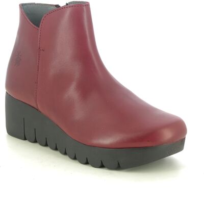 Fly London Vang Violet Burgundy Leather Womens Wedge Boots P145364-002 in a Plain Leather in Size 36 Fly London Vang Violet Burgundy Leather Womens Wedge Boots P145364-002 in a Plain Leather in Size 36