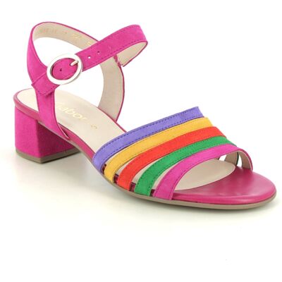 Gabor Blessing Jamma Pink multi Womens Heeled Sandals 41.772.10 in a Plain Leather in Size 4 Gabor Blessing Jamma Pink multi Womens Heeled Sandals 41.772.10 in a Plain Leather in Size 4