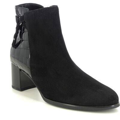 Gabor Bonn Black Suede Womens Heeled Boots 75.692.90 in a Plain Suede Leather in Size 5 Gabor Bonn Black Suede Womens Heeled Boots 75.692.90 in a Plain Suede Leather in Size 5