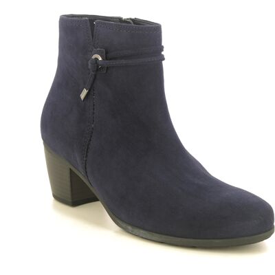 Gabor Ela Navy Suede Womens Heeled Boots 75.522.16 in a Plain Suede Leather in Size 3 Gabor Ela Navy Suede Womens Heeled Boots 75.522.16 in a Plain Suede Leather in Size 3