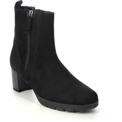 Gabor Elise Black nubuck Womens Heeled Boots 32.073.47 in a Plain Leather in Size 6 Gabor Elise Black nubuck Womens Heeled Boots 32.073.47 in a Plain Leather in Size 6