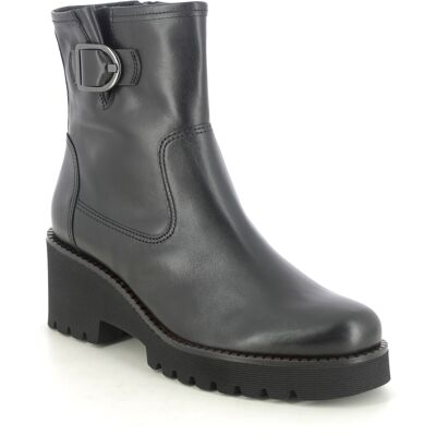 Gabor Jude Mia Black leather Womens Wedge Boots 56.622.57 in a Plain Leather in Size 5.5 Gabor Jude Mia Black leather Womens Wedge Boots 56.622.57 in a Plain Leather in Size 5.5