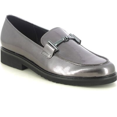 Gabor Layne Grey patent Womens loafers 75.211.99 in a Plain Patent Leather in Size 6 Gabor Layne Grey patent Womens loafers 75.211.99 in a Plain Patent Leather in Size 6
