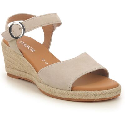 Gabor Monica Beige suede Womens Espadrilles 82.710.33 in a Plain Suede Leather in Size 6 Gabor Monica Beige suede Womens Espadrilles 82.710.33 in a Plain Suede Leather in Size 6