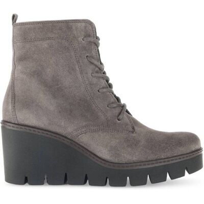 Gabor Unity Dark Taupe Suede Womens Wedge Boots 54.781.10 in a Plain Suede Leather in Size 4 Gabor Unity Dark Taupe Suede Womens Wedge Boots 54.781.10 in a Plain Suede Leather in Size 4