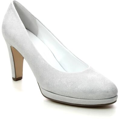 Gabor Splendid Silver Womens High Heels 81.270.61 in a Plain Textile in Size 6.5 Gabor Splendid Silver Womens High Heels 81.270.61 in a Plain Textile in Size 6.5