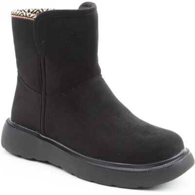 Heavenly Feet Karla Bootie Black Womens slippers AB0004490-34 in a Plain Textile in Size 7 Heavenly Feet Karla Bootie Black Womens slippers AB0004490-34 in a Plain Textile in Size 7