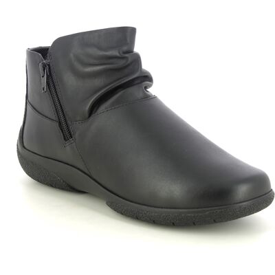 Hotter Murmur Ex Wide Black leather Womens Ankle Boots 15322-31 in a Plain Leather in Size 5 Hotter Murmur Ex Wide Black leather Womens Ankle Boots 15322-31 in a Plain Leather in Size 5