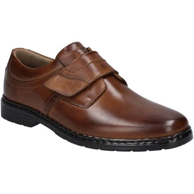 Josef Seibel Alastair 16 Vel Cognac leather Mens Riptape Shoes 42816-859370 in a Plain Leather in Size 42 Josef Seibel Alastair 16 Vel Cognac leather Mens Riptape Shoes 42816-859370 in a Plain Leather in Size 42