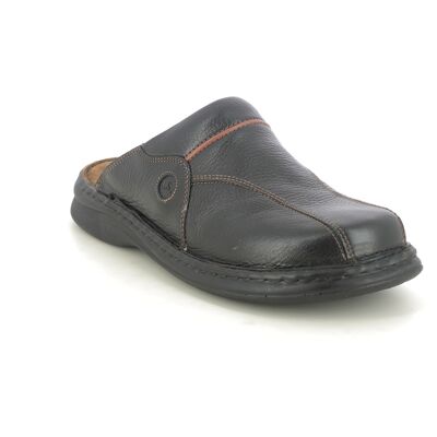 Josef Seibel Klaus Mule Black leather Mens Mule Slippers 10999-26611 in a Plain Leather in Size 43 Josef Seibel Klaus Mule Black leather Mens Mule Slippers 10999-26611 in a Plain Leather in Size 43