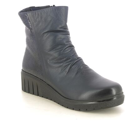 Lotus Adlee Ceraso Navy leather Womens Wedge Boots in a Plain Leather in Size 39 Lotus Adlee Ceraso Navy leather Womens Wedge Boots in a Plain Leather in Size 39