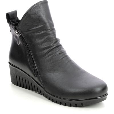 Lotus Cordelia Ceraso Black leather Womens Wedge Boots in a Plain Leather in Size 40 Lotus Cordelia Ceraso Black leather Womens Wedge Boots in a Plain Leather in Size 40