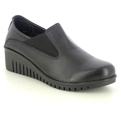 Lotus Delmar Ceraso Black leather Womens Wedge Heels in a Plain Leather in Size 41 Lotus Delmar Ceraso Black leather Womens Wedge Heels in a Plain Leather in Size 41