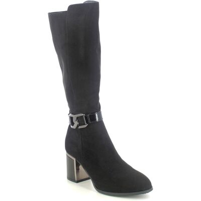 Lotus Harwin Dressy Black Womens knee-high boots in a Plain Textile in Size 7 Lotus Harwin Dressy Black Womens knee-high boots in a Plain Textile in Size 7