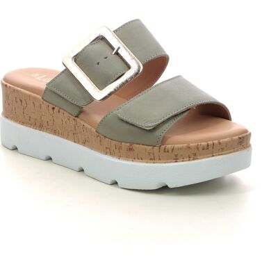 Lotus Tiana Slide Sage green Womens Wedge Sandals in a Plain Leather in Size 38 Lotus Tiana Slide Sage green Womens Wedge Sandals in a Plain Leather in Size 38
