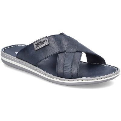 Rieker 21082-14 Navy Leather Mens sandals in a Plain Leather in Size 42 Rieker 21082-14 Navy Leather Mens sandals in a Plain Leather in Size 42