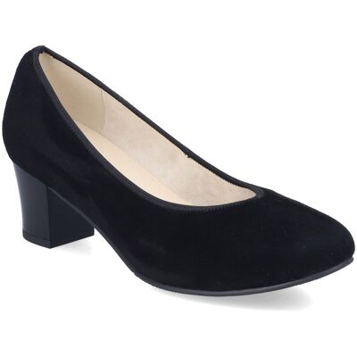 Rieker 44650-03 Black Suede Womens Court Shoes in a Plain Suede Leather in Size 40 Rieker 44650-03 Black Suede Womens Court Shoes in a Plain Suede Leather in Size 40