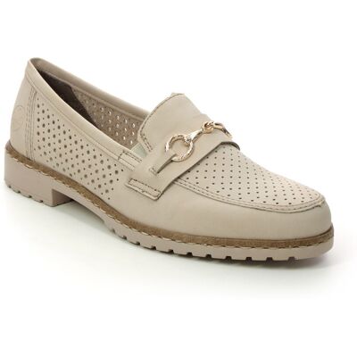 Rieker 51865-60 Beige nubuck Womens loafers in a Plain Leather and Man-made in Size 40 Rieker 51865-60 Beige nubuck Womens loafers in a Plain Leather and Man-made in Size 40