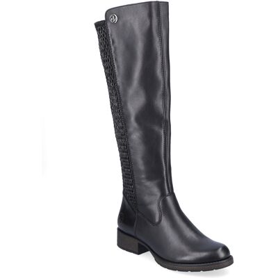 Rieker Z9591-00 Black leather Womens knee-high boots in a Plain Leather in Size 37 Rieker Z9591-00 Black leather Womens knee-high boots in a Plain Leather in Size 37
