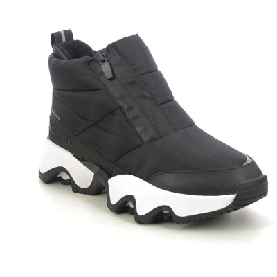 Sorel Kinetic Zip Tex Black White Womens Winter Boots 2058681-012 in a Plain Textile in Size 4 Sorel Kinetic Zip Tex Black White Womens Winter Boots 2058681-012 in a Plain Textile in Size 4