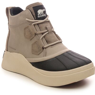 Sorel Outnabout 1 Tex Taupe nubuck Womens Winter Boots 2088161-264 in a Plain Leather in Size 4 Sorel Outnabout 1 Tex Taupe nubuck Womens Winter Boots 2088161-264 in a Plain Leather in Size 4