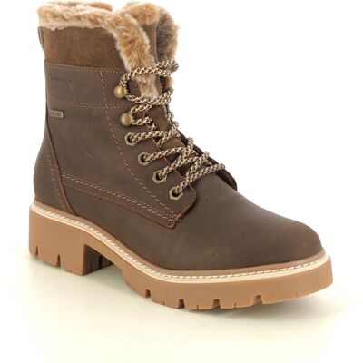 Tamaris Caramella Tex Brown leather Womens Winter Boots 26275-43-304 in a Plain Leather in Size 37 Tamaris Caramella Tex Brown leather Womens Winter Boots 26275-43-304 in a Plain Leather in Size 37