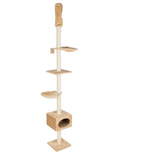 Zooplus Exclusive Orion Cat Tree - Beige - Ceiling-high Climbing Tree for Cats Zooplus Exclusive Orion Cat Tree - Beige - Ceiling-high Climbing Tree for Cats