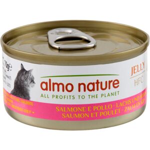 Almo Nature 70g Almo Nature HFC Natural Cans for Cats 6 x 70g - Salmon with Chicken - in Jelly Almo Nature 70g Almo Nature HFC Natural Cans for Cats 6 x 70g - Salmon with Chicken - in Jelly
