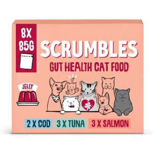 Scrumbles Gut Health Cat Food Pouches Fish in Jelly Selection - 8 x 85g Scrumbles Gut Health Cat Food Pouches Fish in Jelly Selection - 8 x 85g