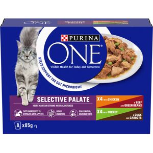 PURINA - One Mini Fillets Selective Palate - 8x85g - Wet Cat Food PURINA - One Mini Fillets Selective Palate - 8x85g - Wet Cat Food