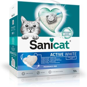 Sanicat Active White Clumping Cat Litter - 10l Sanicat Active White Clumping Cat Litter - 10l