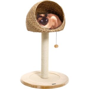 Karlie Banana Leaf Little Den Scratching Post - Natural Beige Karlie Banana Leaf Little Den Scratching Post - Natural Beige