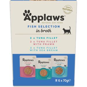 Applaws Adult Cat Pouches with Broth Trial Pack 6 x 70g - Tuna Selection Mixed Pack (3 Varieties) Applaws Adult Cat Pouches with Broth Trial Pack 6 x 70g - Tuna Selection Mixed Pack (3 Varieties)