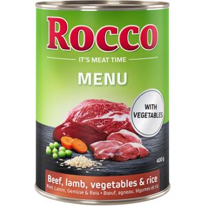 Rocco Menu 6 x 400g - Beef, Lamb, Vegetables & Rice Rocco Menu 6 x 400g - Beef, Lamb, Vegetables & Rice
